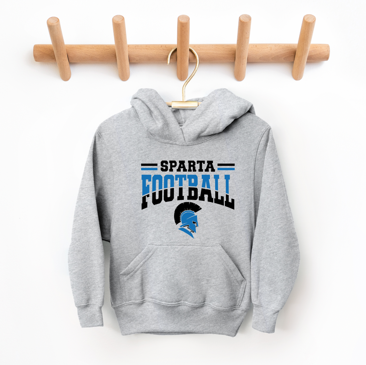 Sparta Football • Gray Hoodie