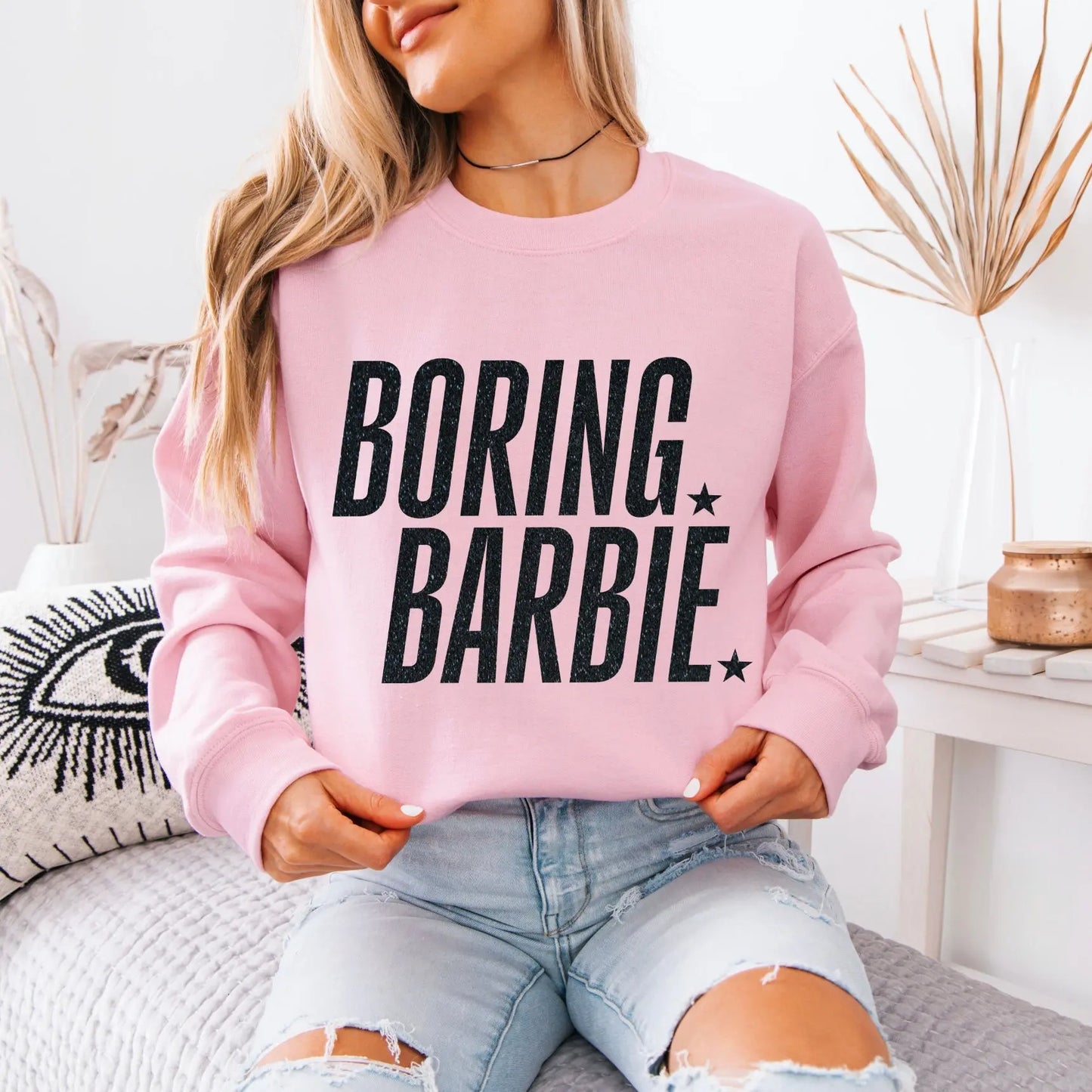 Boring Barbie • Pink Pullover River Babe Threads