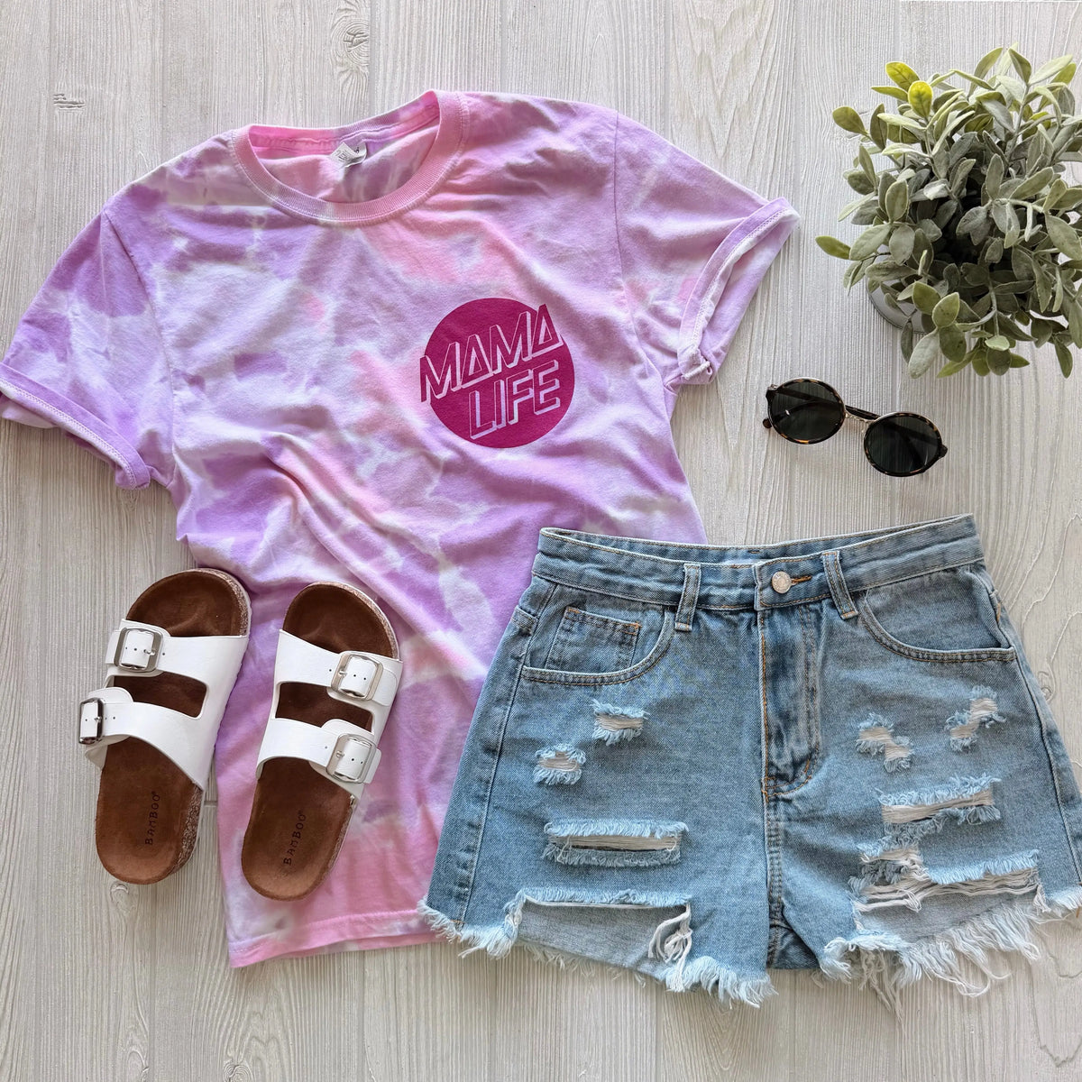 MAMA LIFE Skater • Pink Tie-Dye River Babe Threads
