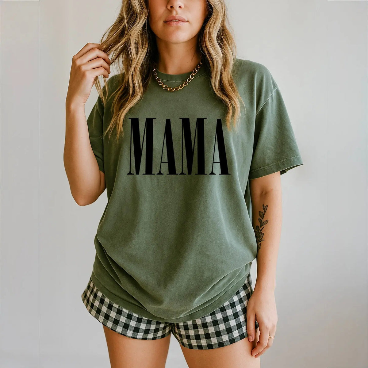 MAMA • Olive Rocker Tee River Babe Threads