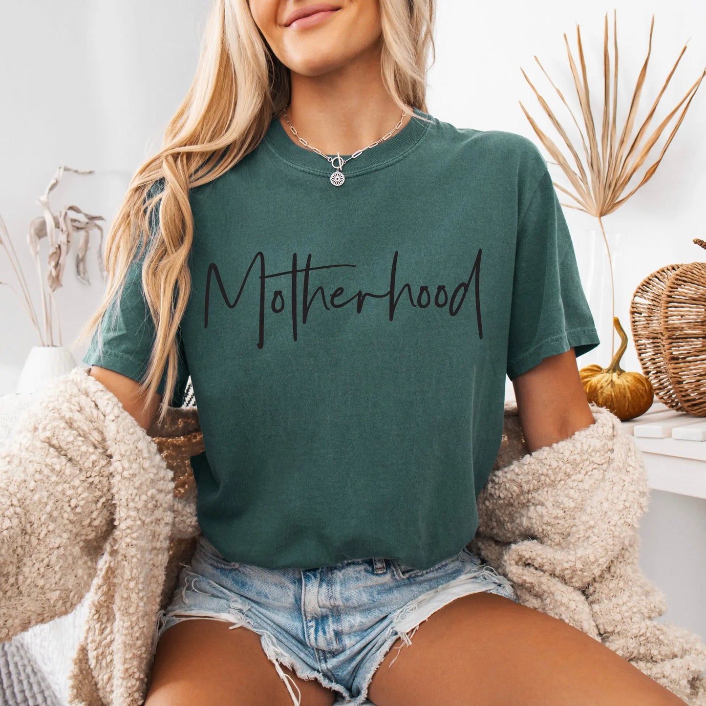 Motherhood Script • Comfort Tee River Babe Threads