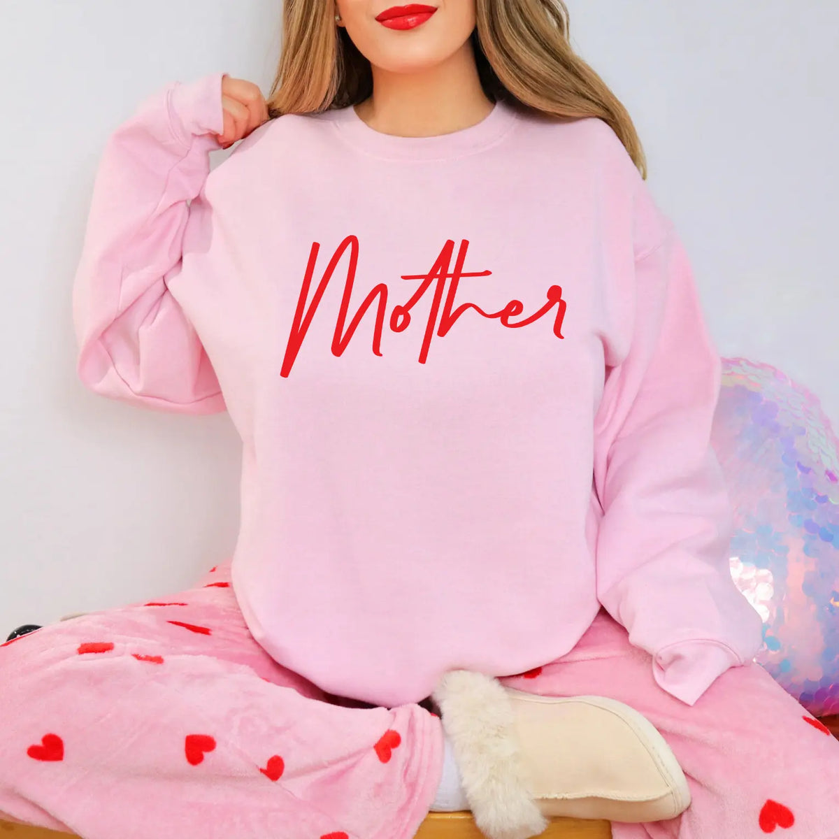 Mother Script • Pink Pullover River Babe Threads