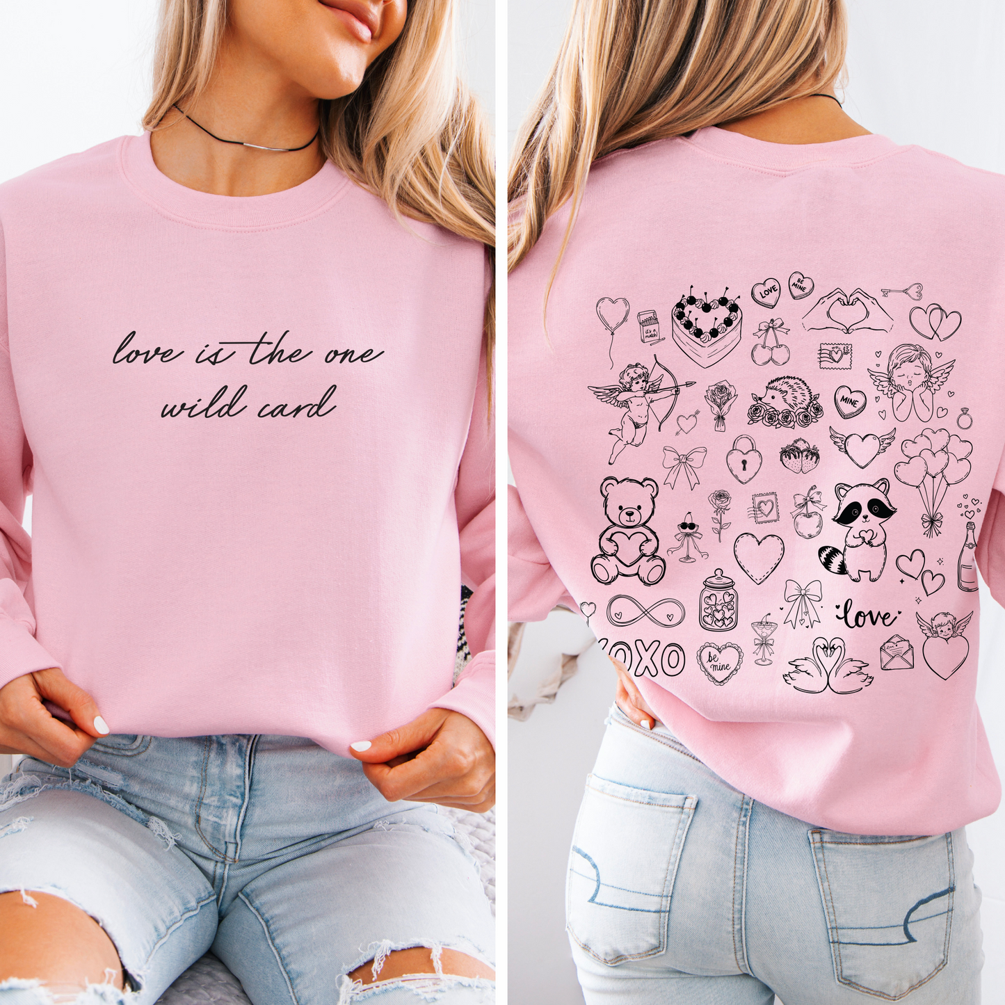 Wild Card • Pink Crew Neck