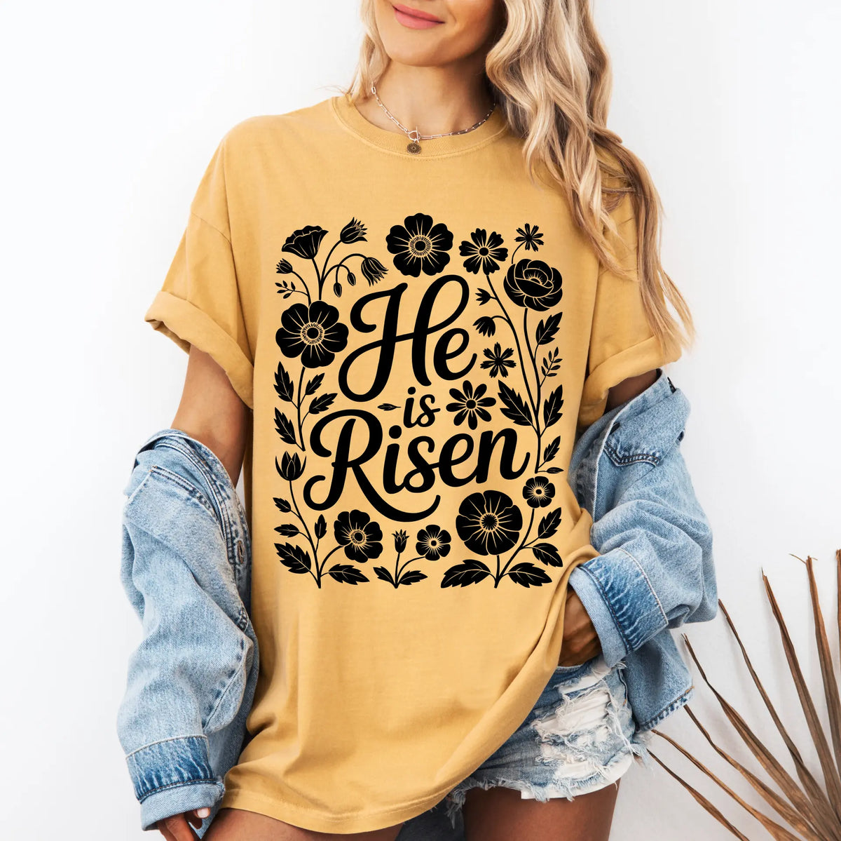 He is Risen • Citrus Dyed Tee River Babe Threads