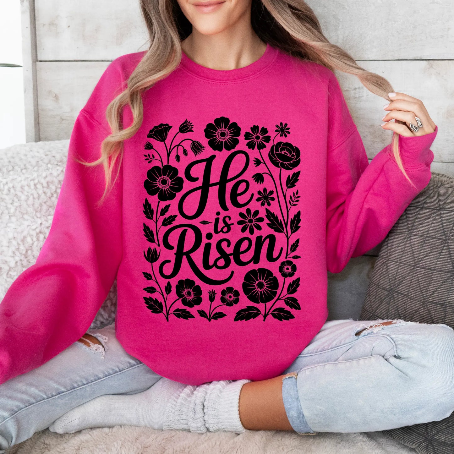 He is Risen • Heliconia Pullover River Babe Threads