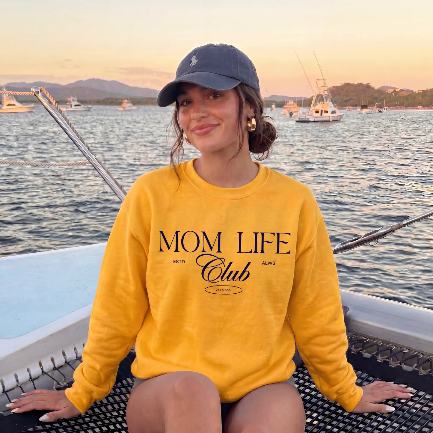 Mom Life Club • Gold Pullover River Babe Threads