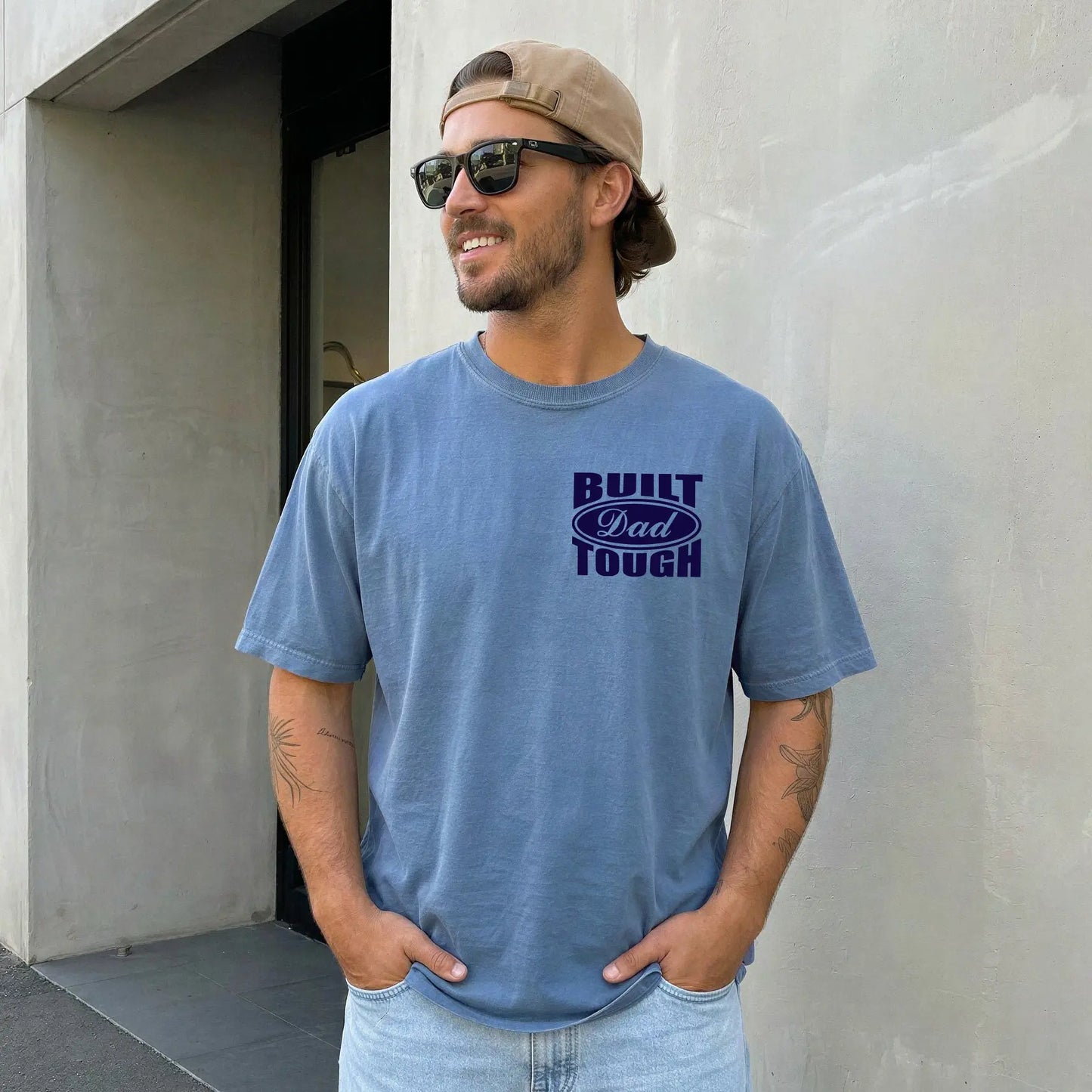 Built Dad Tough • Comfort Tee River Babe Threads