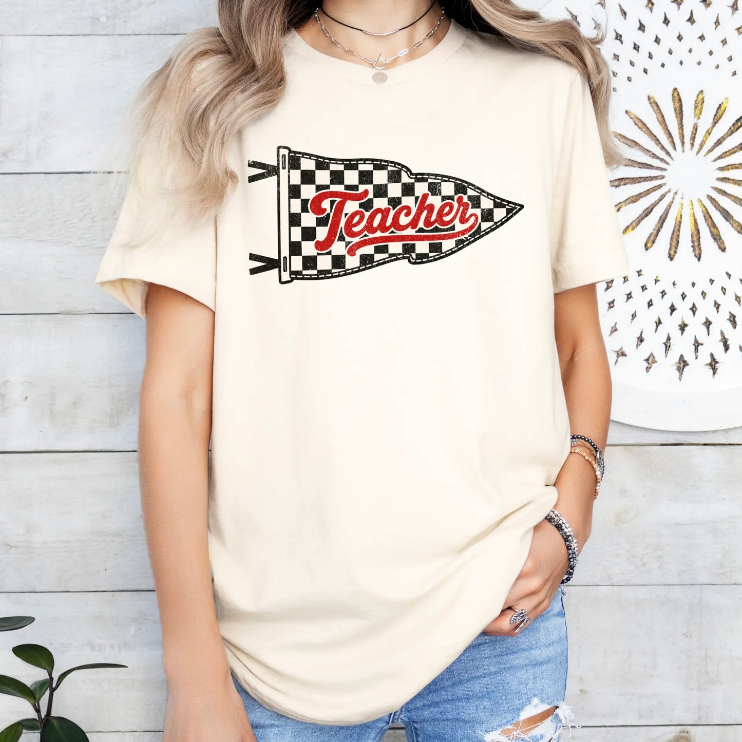 Checkered Pennant • Teacher River Babe Threads