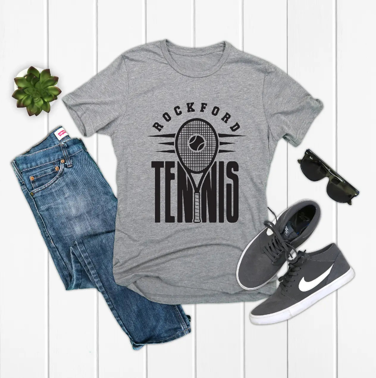 Rockford Tennis • Gray Tee River Babe Threads