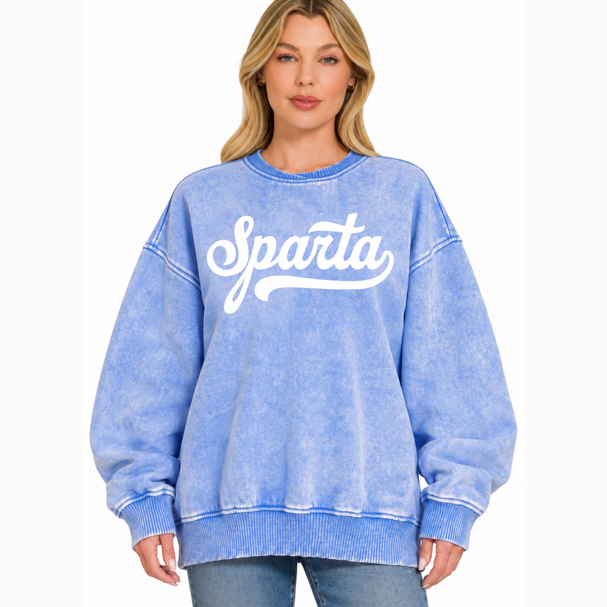 Mineral Wash Crew • Vintage Blue