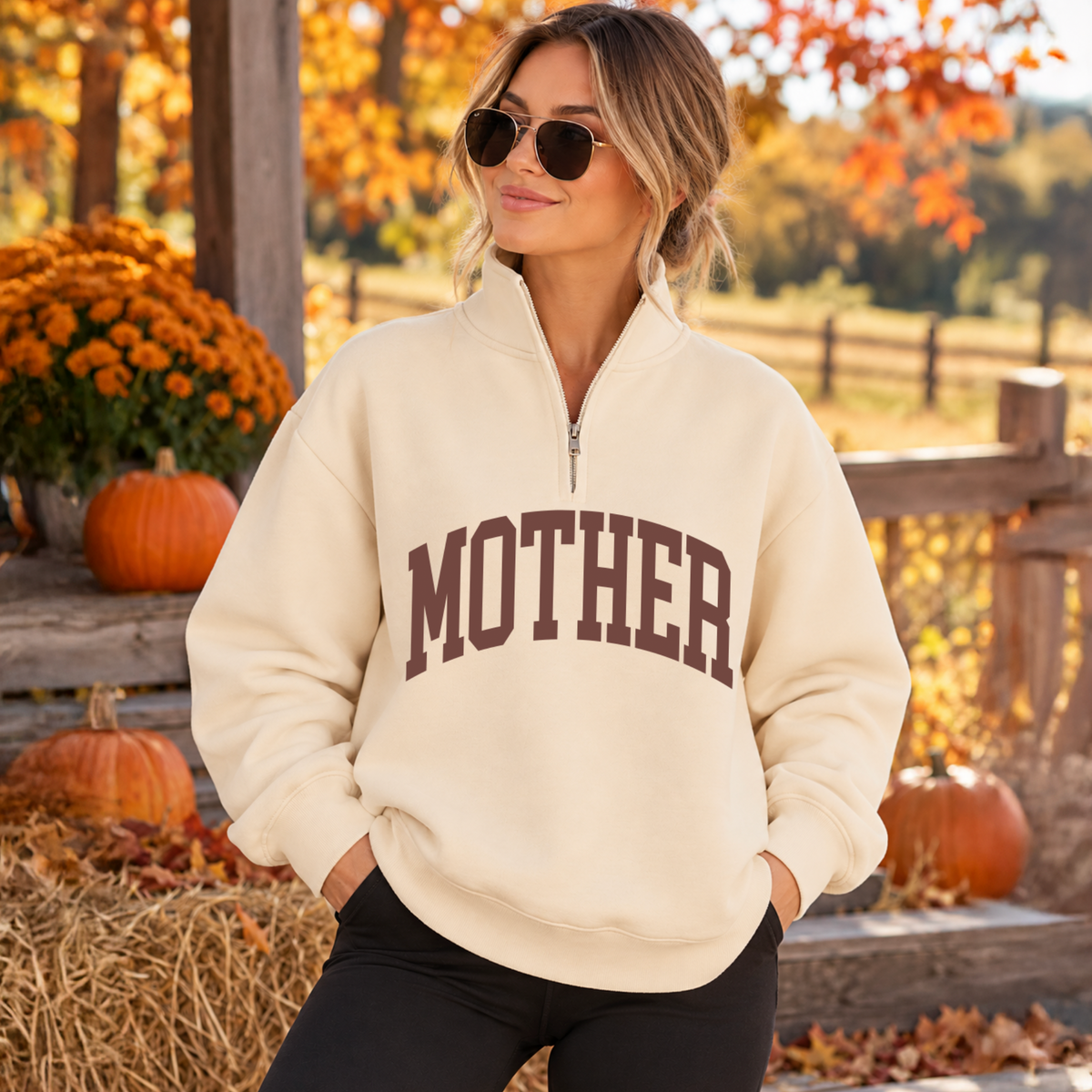 MOTHER • Quarter Zip Sweatshirt