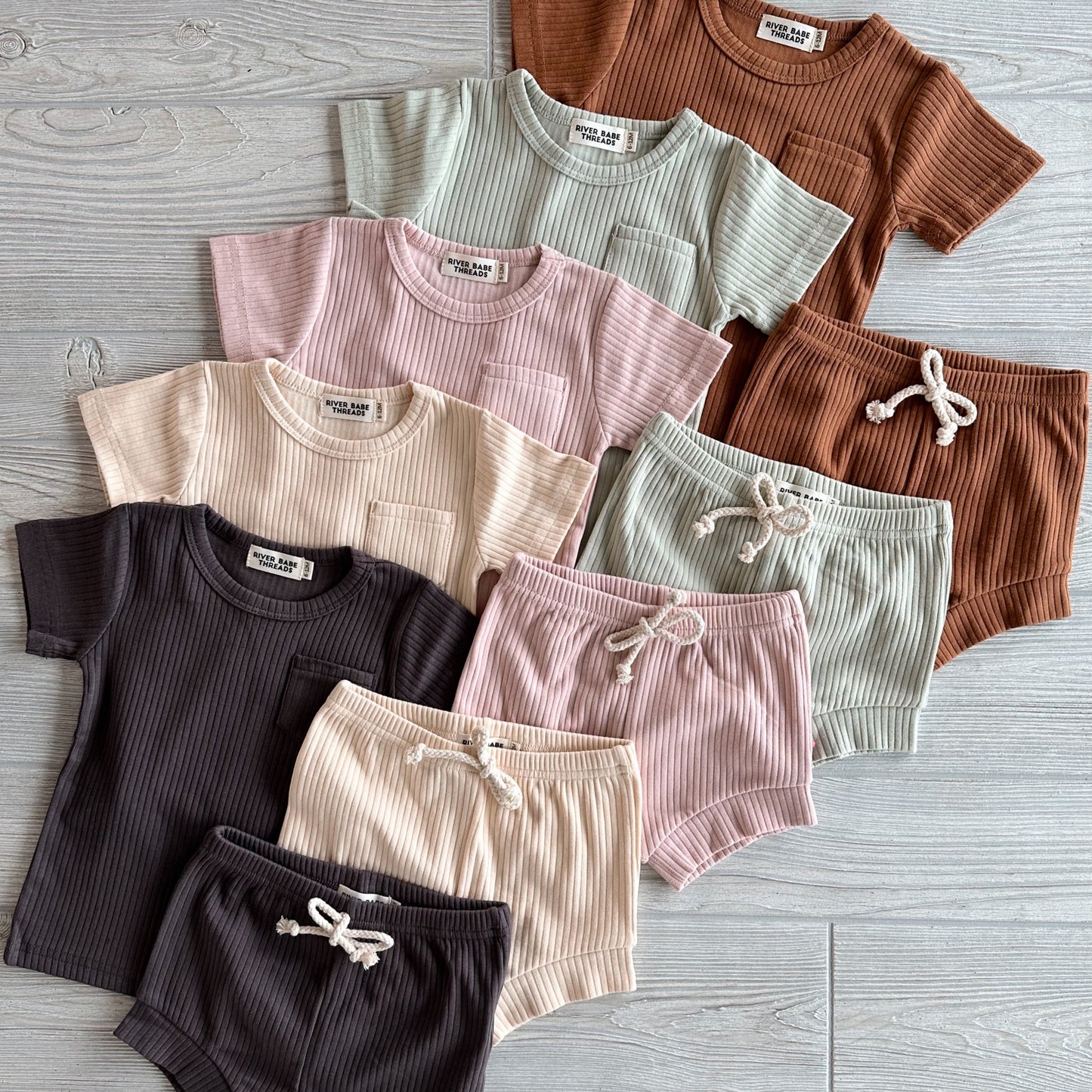 Sage Green • Ribbed Shorty Set