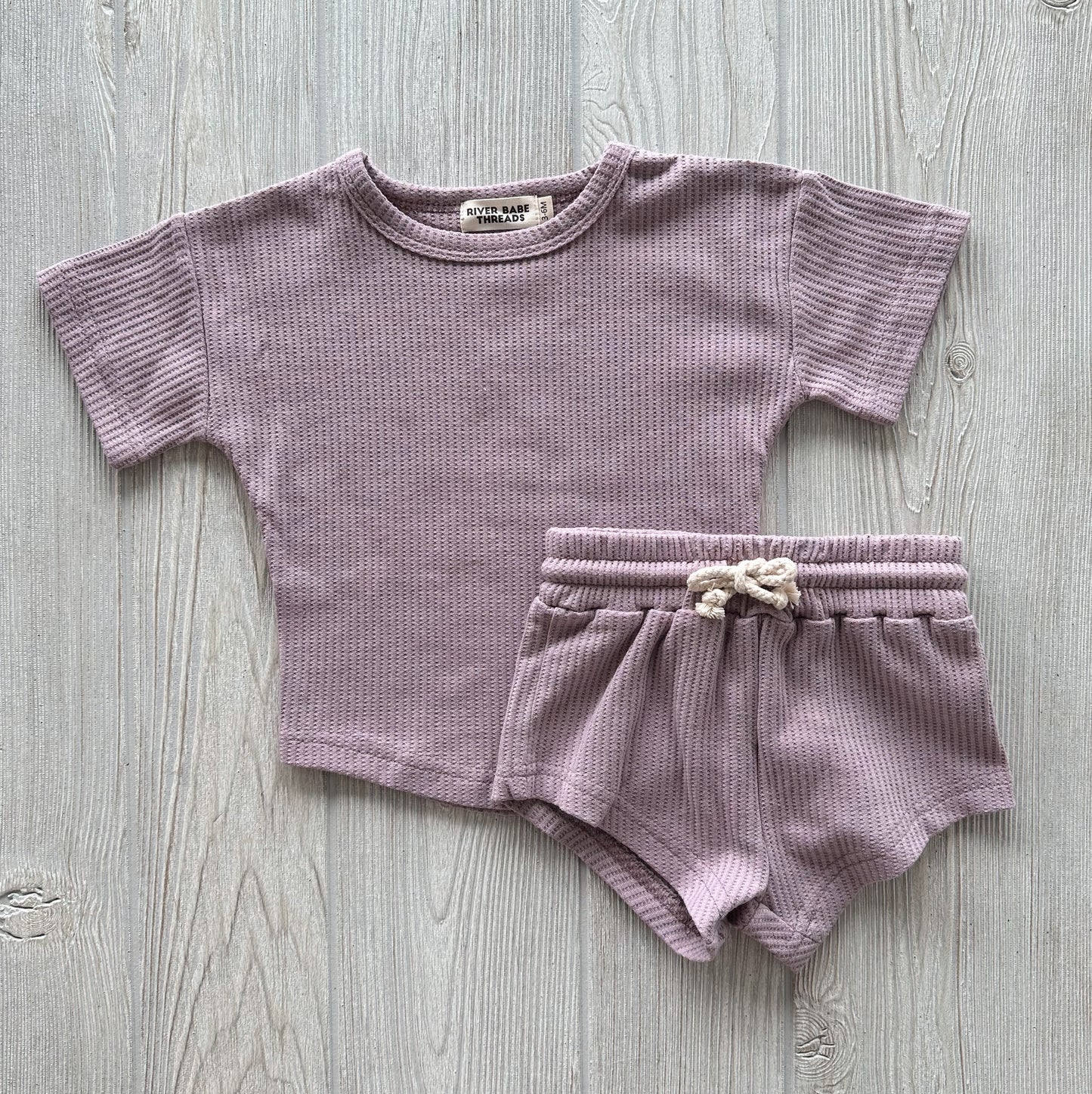 Lilac • Waffle Shorty Set