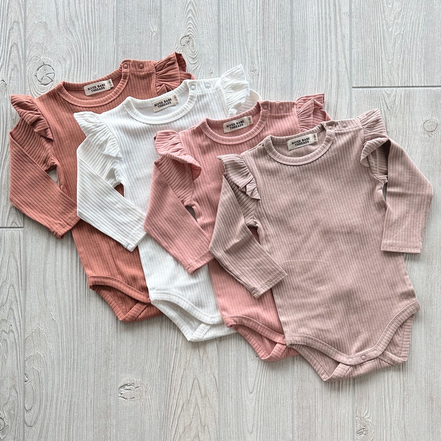 Ribbed Ruffle Bodysuit
