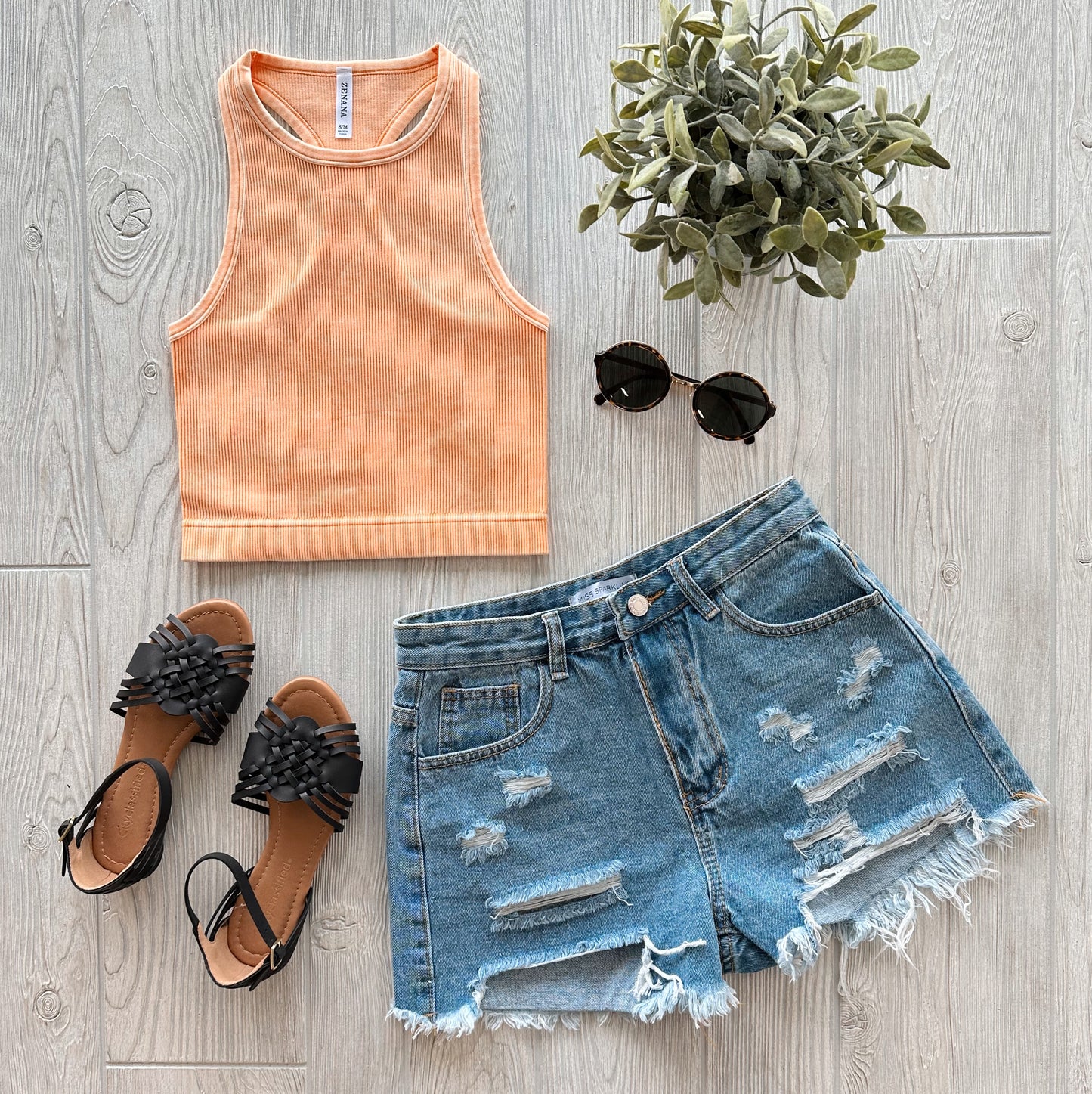 Sophia High-Neck Crop • Vintage Gold