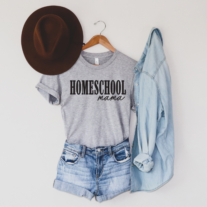 New Homeschool Mama • Gray Tee