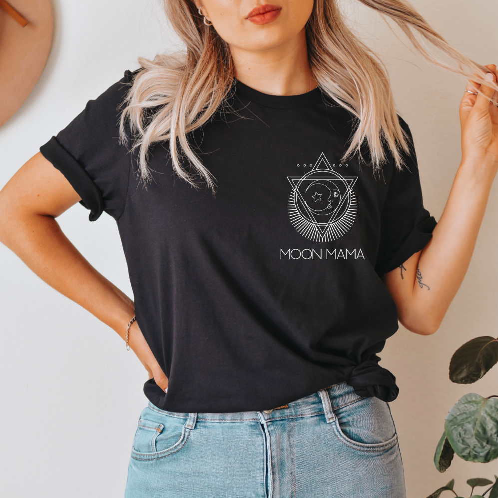 New Moon Mama • Black Tee