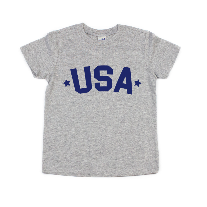 USA • Gray Kids Tee