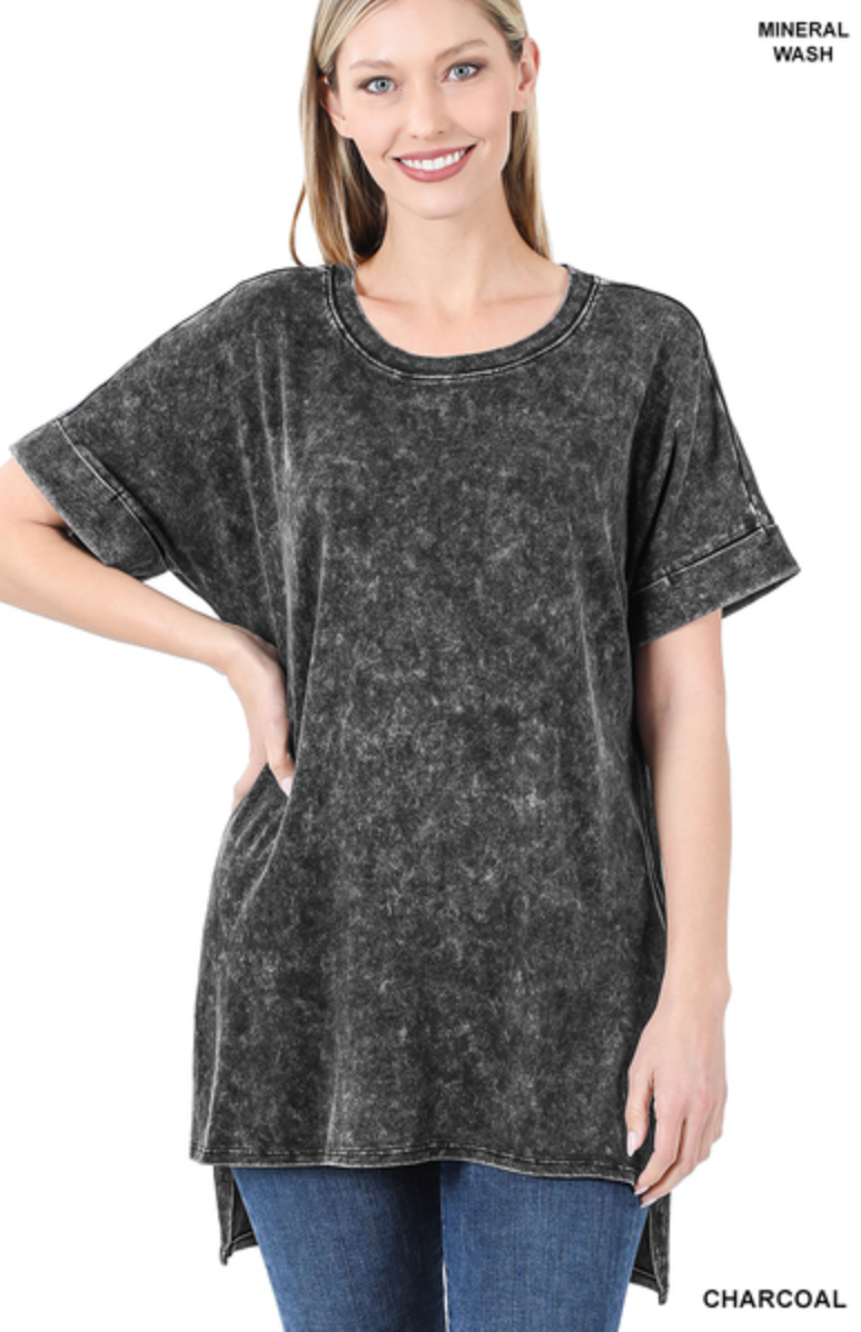 Oversized Acid Wash Tee