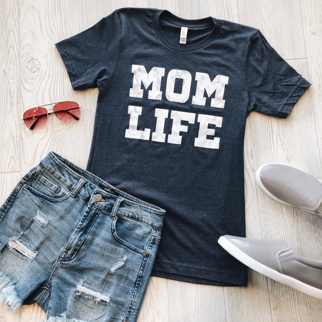 Marble Print • Navy Tee