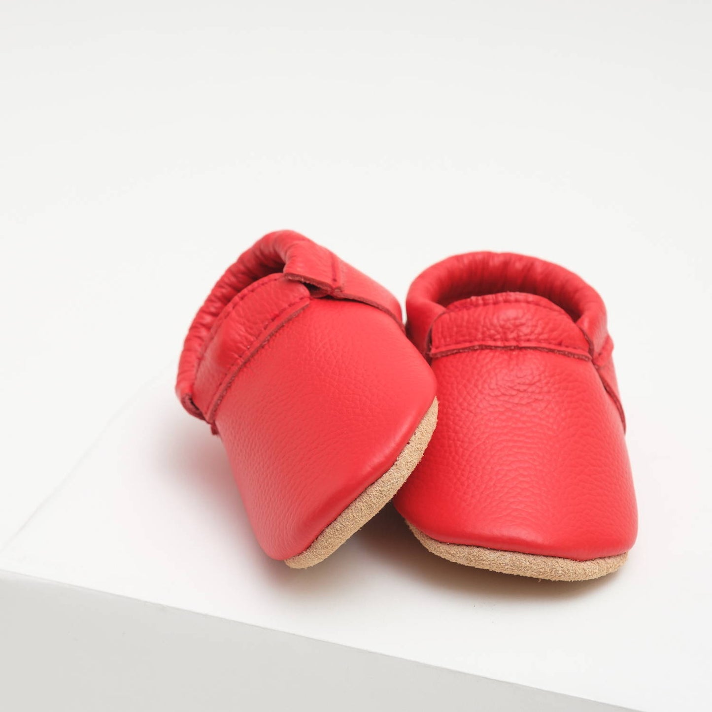Red • Fringeless Moccasins