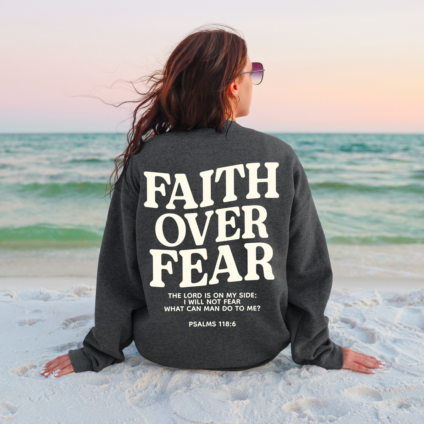 Faith Over Fear • Charcoal Tee or Pullover