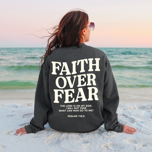 Faith Over Fear • Charcoal Tee or Pullover