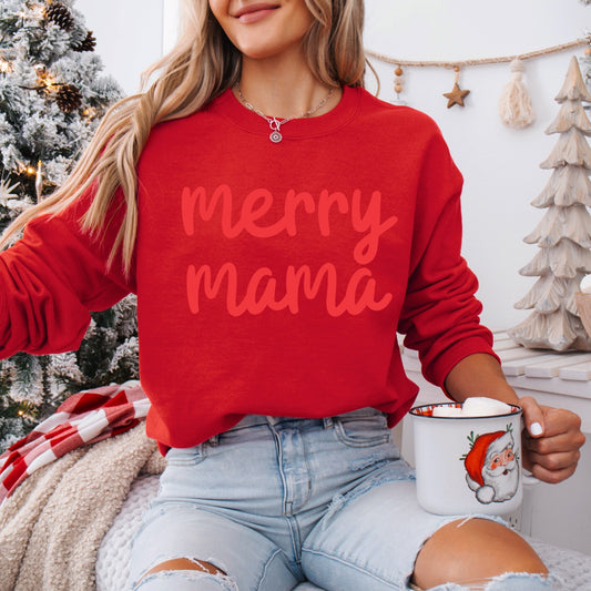 merry mama • Red Tonal Pullover