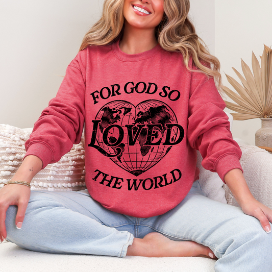 Loved the World • Red Tee or Pullover