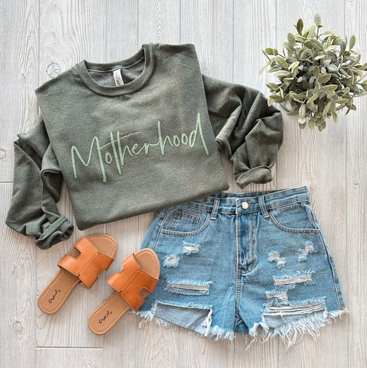 Motherhood • Olive Tonal Pullover