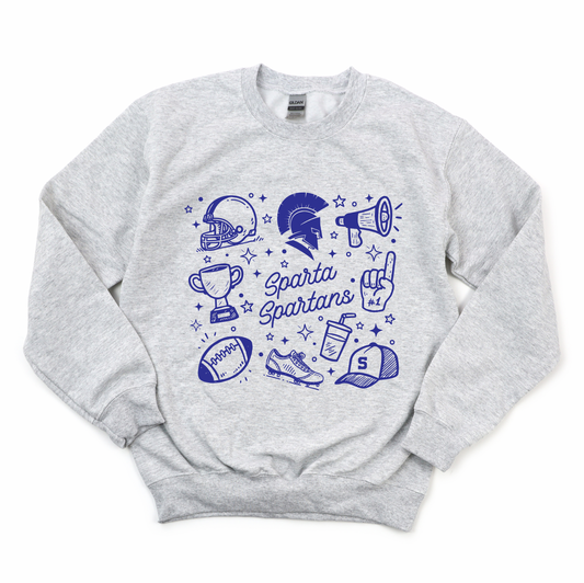 Sparta Doodle • Gray Sweatshirt
