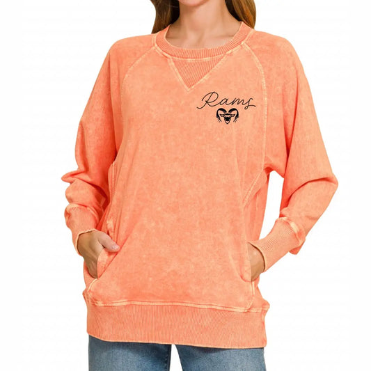 French Terry Pocket Crew • Orange
