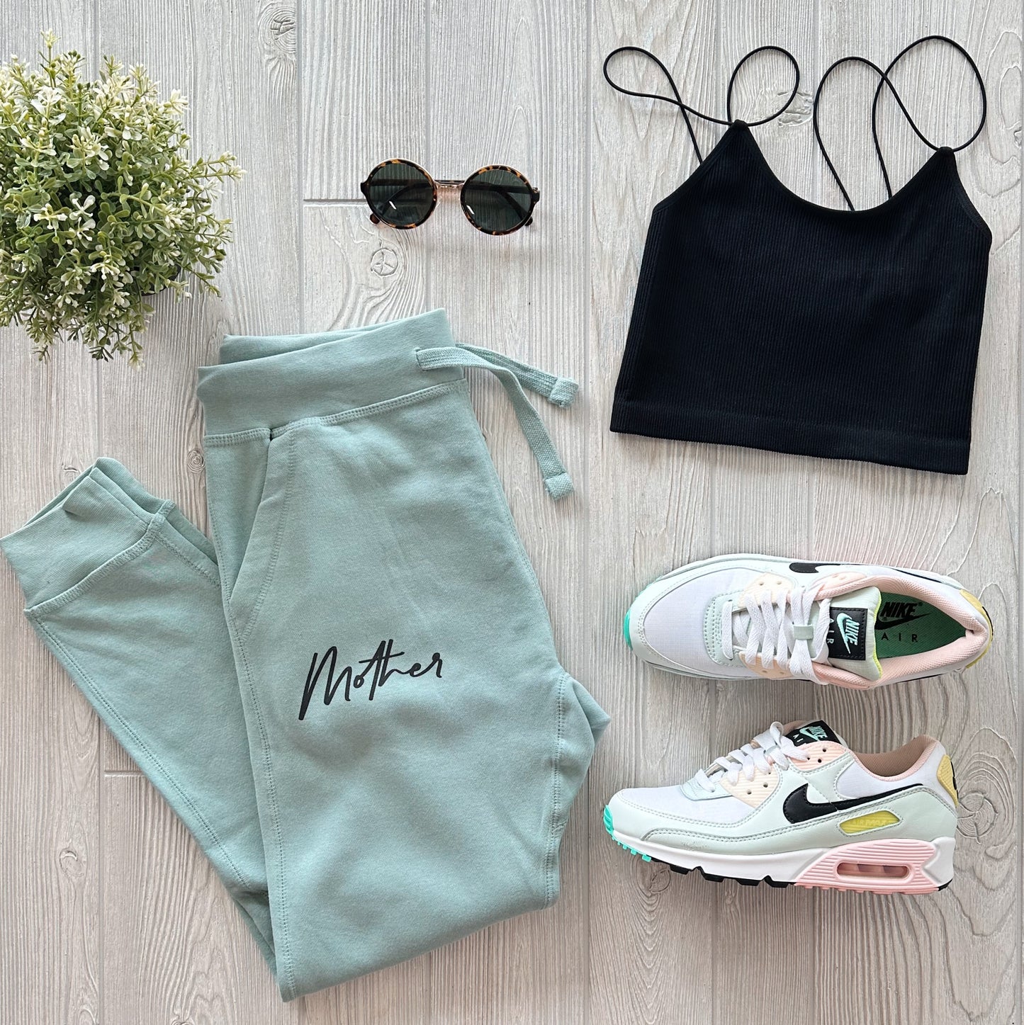 Mother • Sage Joggers