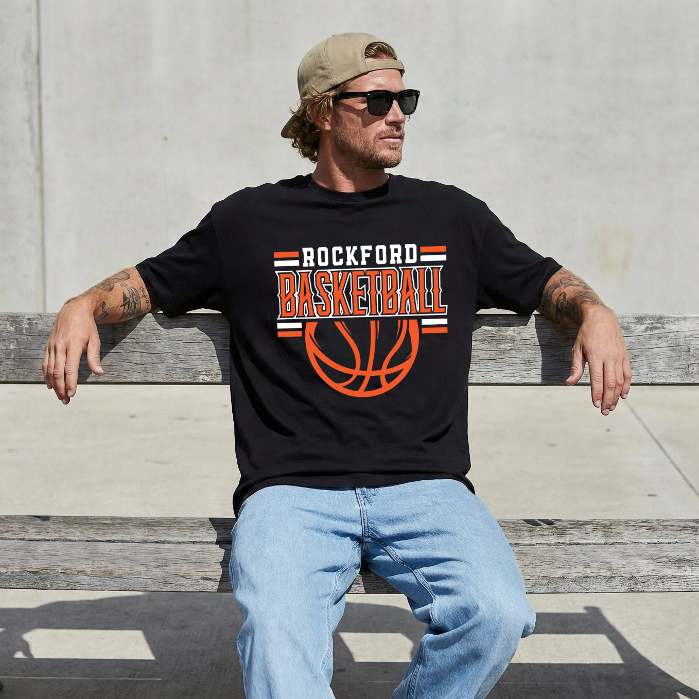 Rockford Basketball • Black Tee