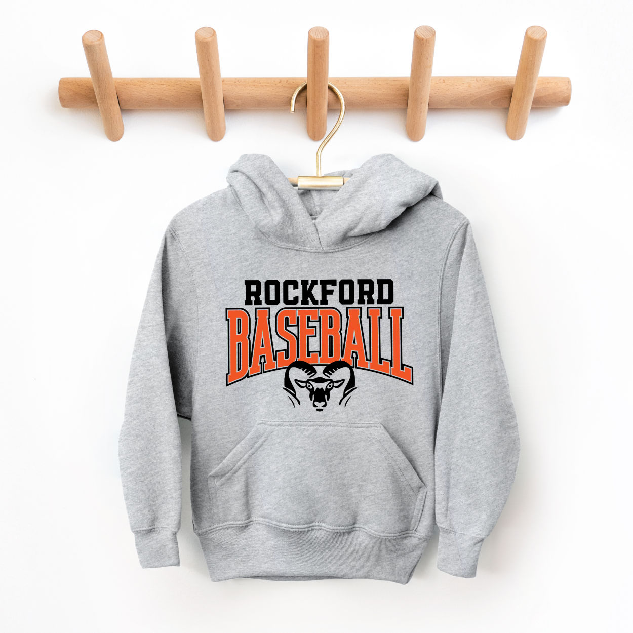 Rockford Baseball • Gray Hoodie