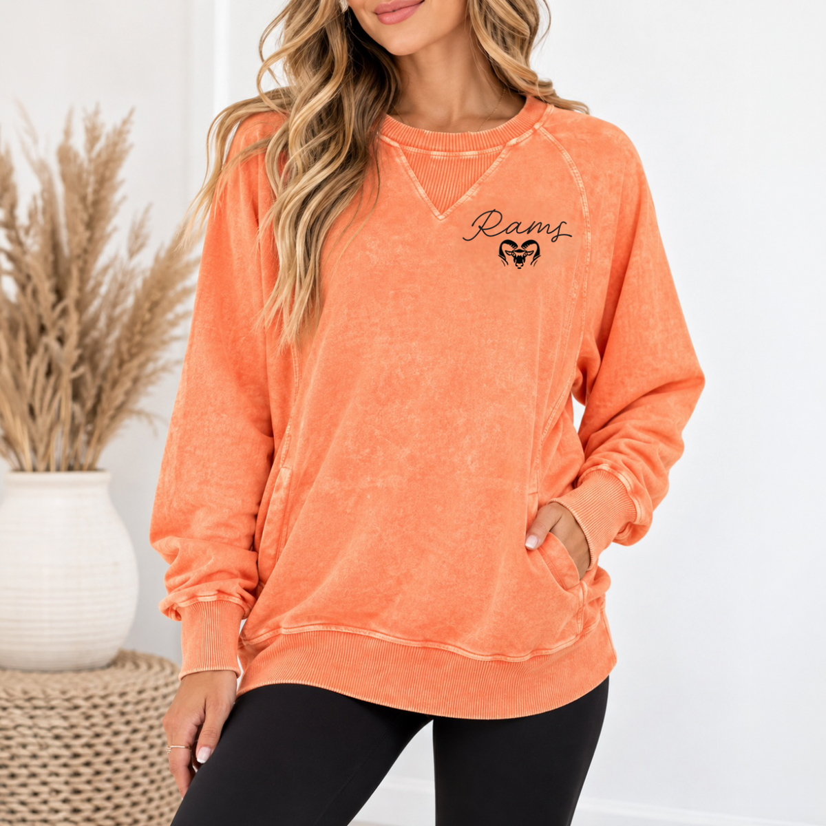 French Terry Pocket Crew • Orange