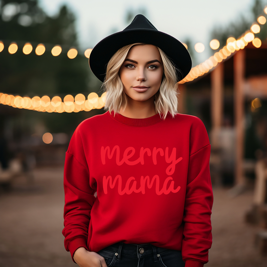 merry mama • Red Tonal Pullover