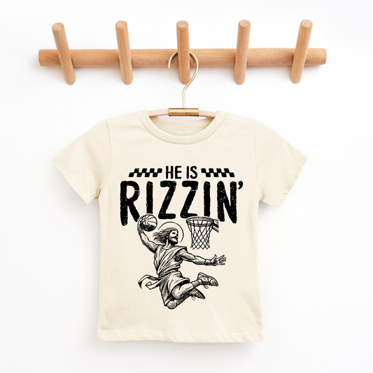 He is Rizzin' • Kids Natural Tee