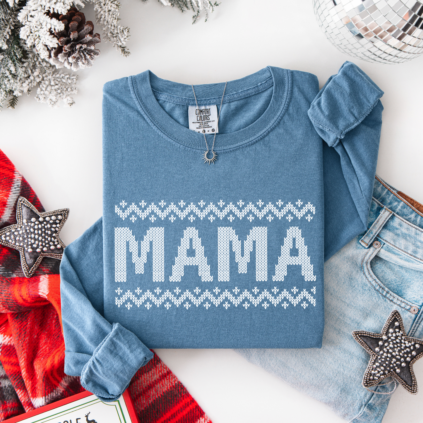 Mama Sweater • Blue Jean Long Sleeve