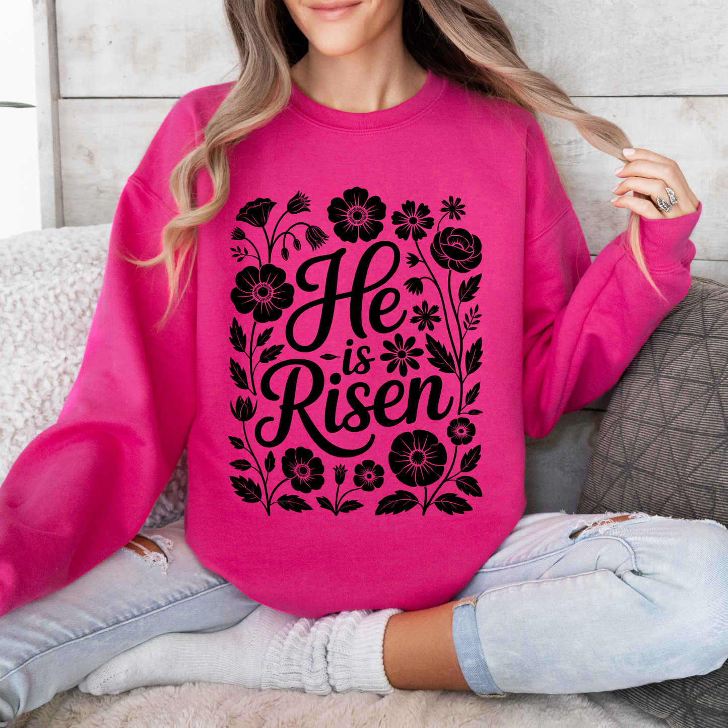 He is Risen • Heliconia Pullover