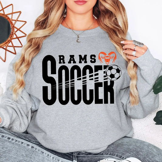 Rams Soccer • Gray Sweatshirt River Babe Threads
