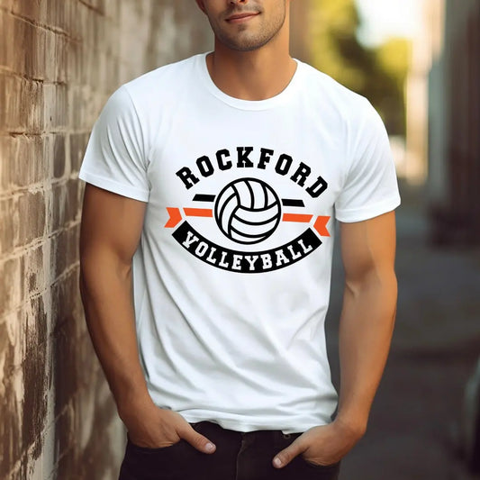 Volleyball • White Tee River Babe Threads