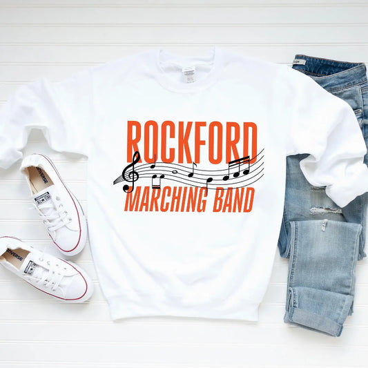 Marching Band • White Sweatshirt River Babe Threads