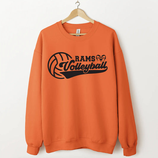 Volleyball • Orange Sweatshirt River Babe Threads
