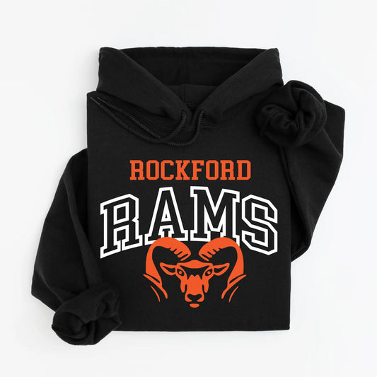 RAMS • Black Hoodie River Babe Threads