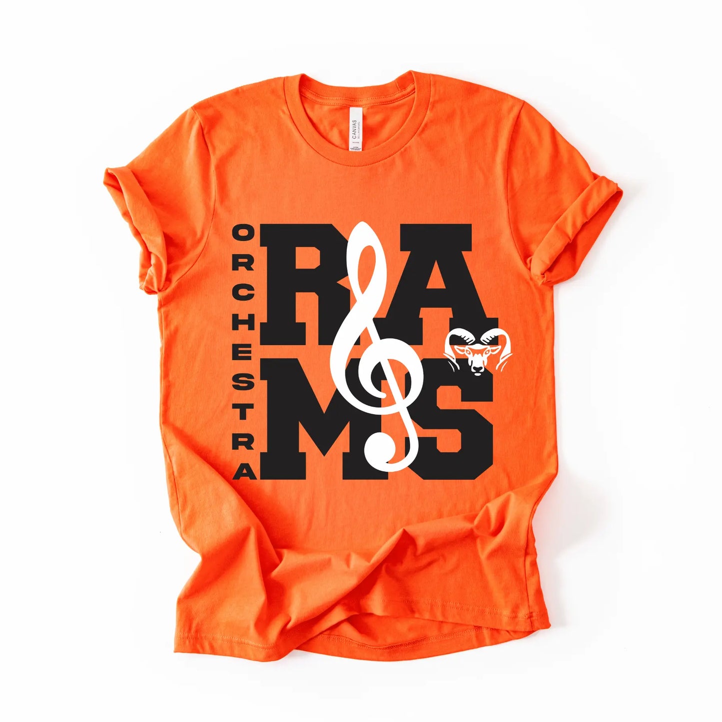 Rams Orchestra • Orange Tee River Babe Threads