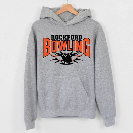 Rockford Bowling • Gray Hoodie River Babe Threads