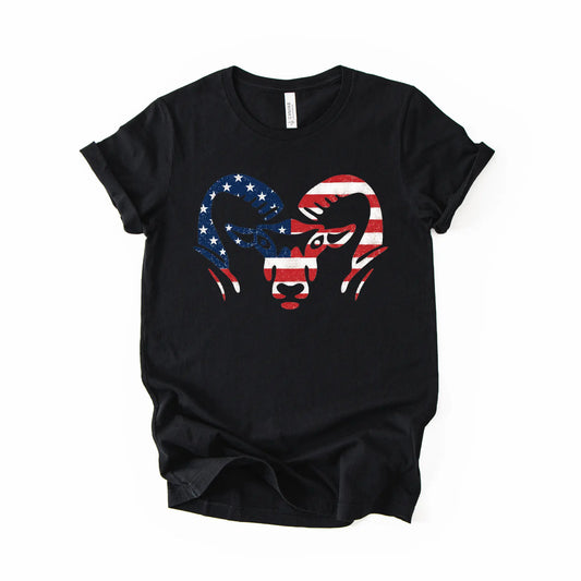 Americana Ram • Black Tee River Babe Threads
