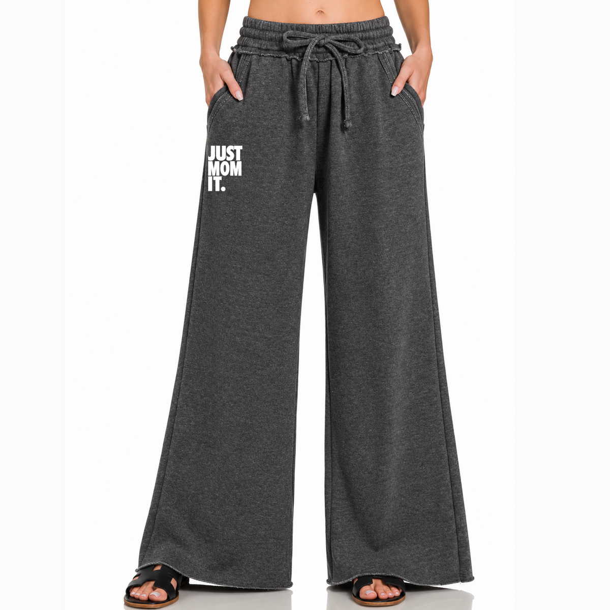 Urban Wide Leg Pant • Washed Black