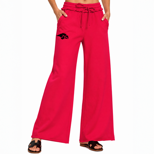 Trendy Wide Leg Pant • Red